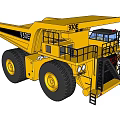 Yellow Large 930E Mining Dump Truck Heavy Duty Functional Vehicle 3d model