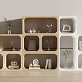 Modern Open Shelving Bookcase Interior With Decorative Items Plants Books And Small Ornaments