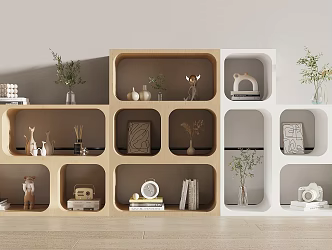 Modern bookcase 3d model