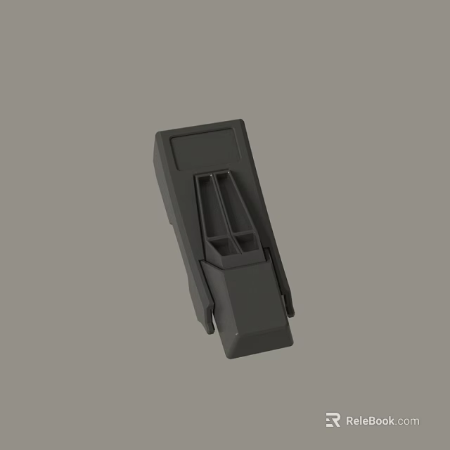 Gray Mechanical Component 3D Model With Grooved Structure And Smooth Surface 3d model 