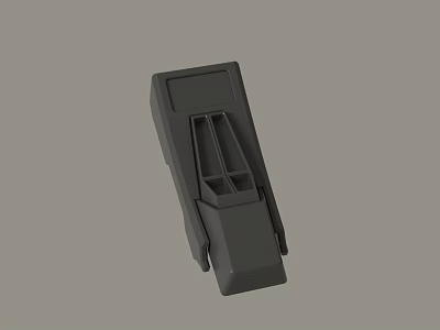 Gray Mechanical Component 3D Model With Grooved Structure And Smooth Surface 3d model