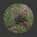 Natural Scenic Landscape With Tree Stump And Green Moss Texture Details