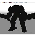 Game Movie Character Mech Robot Standing With Heavy Armor And Detailed Metallic Structure