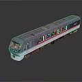 Modern Streamlined Train Exterior With Silver White Red Stripes And Windows