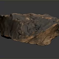 Unique Natural Wooden Stone With Brown Texture Rough Surface And Organic Form