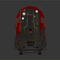 Vintage Red Steam Train With Golden Emblem And Classic Cab Design