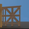 Wooden Garden Fences With Arched Slat And Cross Patterned Frame Designs For Outdoor Decoration