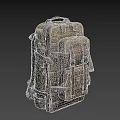 Sturdy Dark Green Pet Backpack With Multiple Straps And Pockets For Travel Use