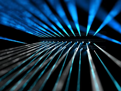 Blue Laser Beams Creating Dynamic Stage Lighting Effects For Concert Show 3d model