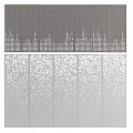 Wall Paneling With Gradient And Dot Texture Design