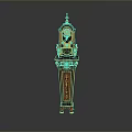Ornate Grandfather Clock With Carved Wooden Details Gold Accents And Decorative Top