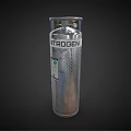 Silver Nitrogen Gas Cylinder With Metal Mesh And Valve For Industrial Applications
