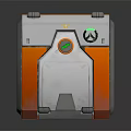 Silver and Orange Household Appliance The Ball Machine with Square Shape and Modern Design