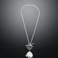 Silver Chain Necklace With Stylish Pendant Design For Modern Fashion Accessory