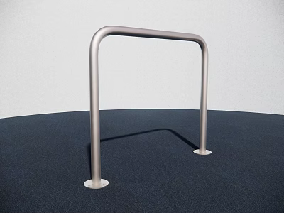 Public Outdoor Fitness Facility Metal Pull Up Bar On Dark Ground 3d model