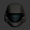 Modern Futuristic Gray Helmet Design With Sleek Surface And Face Shield 3d model