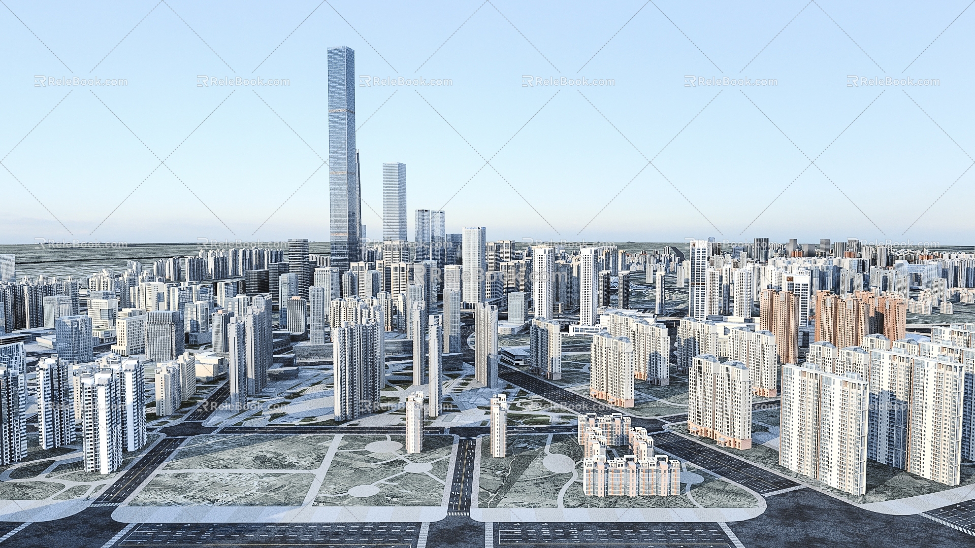 modern urban planning architectural innovation 3d model