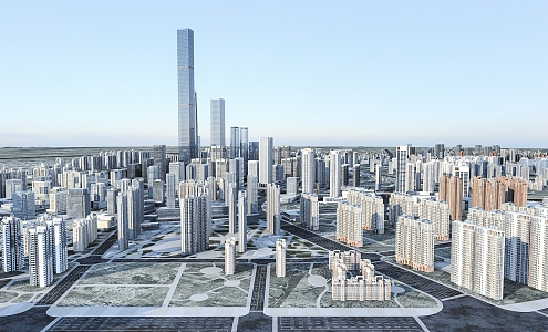 modern urban planning architectural innovation 3d model