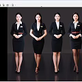 Professional Women in Black and Navy Blue Attire With Short Skirts Pantyhose and High Heels