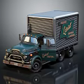 Vintage Green Lipton Brand Enclosed Cargo Truck With Classic Design