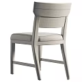 Modern Wooden Bar Stool With Brown Leather Seat Cushion And Curved Backrest Design