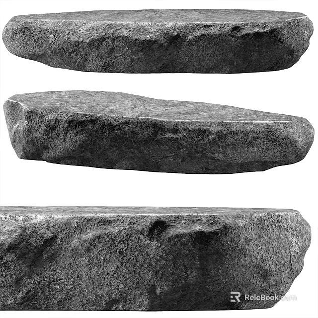 Natural Raw Stone Pieces Featuring Rough Textured Surface And Various Shapes 3d model 