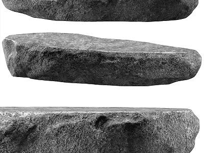 Natural Raw Stone Pieces Featuring Rough Textured Surface And Various Shapes 3d model