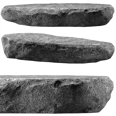 Natural Raw Stone Pieces Featuring Rough Textured Surface And Various Shapes 3d model