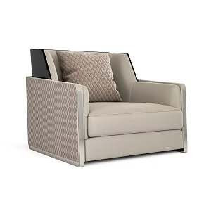 Modern Light Luxury Single Sofa 3d model