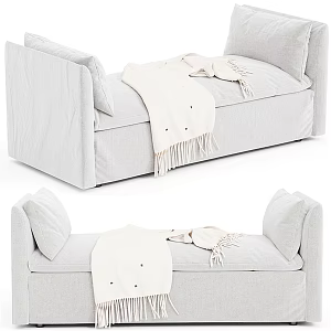 Modern sofa stool 3d model