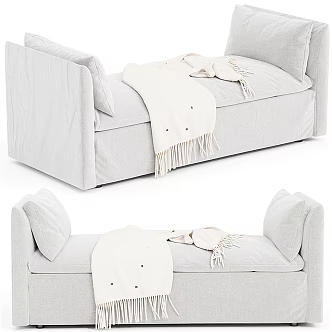 Modern sofa stool 3d model