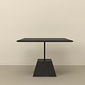 Modern Minimalist Black Side Table With Square Top And Geometric Base Design 3d model