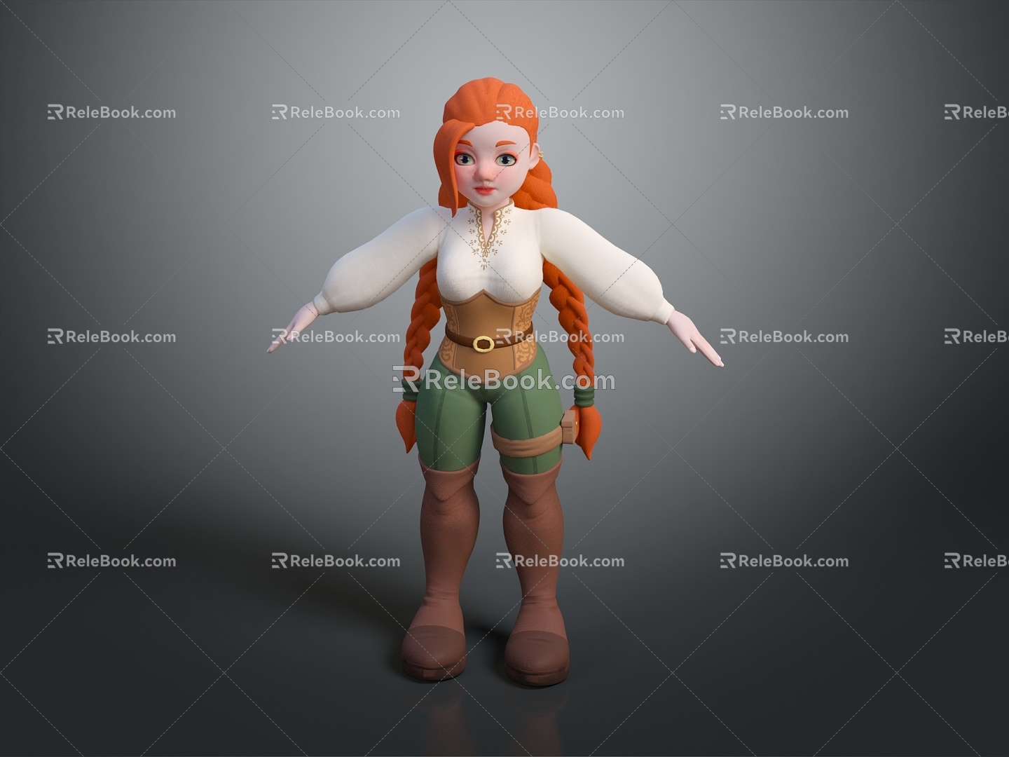 Modern Game Character Cartoon Beauty Animation Beauty Animation Beauty Cartoon Girl 3d model