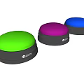 Smartlife Round Switch Panels in Green Purple Blue with Modern Design
