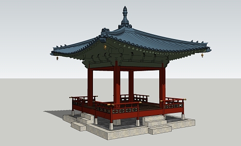 Chinese style pavilion traditional pavilion 3d model