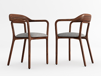 Nordic Dining Chair Single Chair 3d model