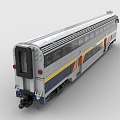 LEGO toy blocks subway car train high-speed rail light rail 3d model