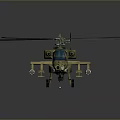 Olive Drab Military Helicopter Scale Model With Rotor Blades And Cockpit