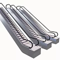 Modern Elevator Sightseeing Elevator Railing Elevator Escalator 3d model