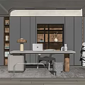 Modern study 3d model