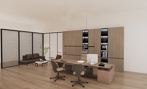 Modern Office Manager Office Boss Desk Office Sofa President Office Furniture Office Furniture Combination 3d model