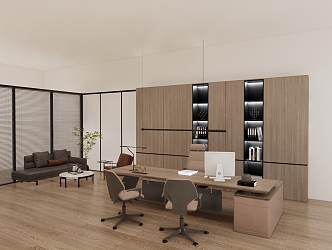 Modern Office Manager Office Boss Desk Office Sofa President Office Furniture Office Furniture Combination 3d model