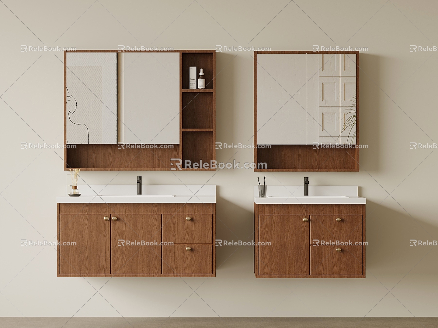 06 Bathroom Cabinet Antique Bathroom Cabinet 3d model