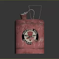 Vintage Red Motor Oil Can With Classic Logo And Red Cap Graphic Design