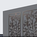 Blue Decorative Swing Door Panels With Carved Floral Patterns And Modern Design