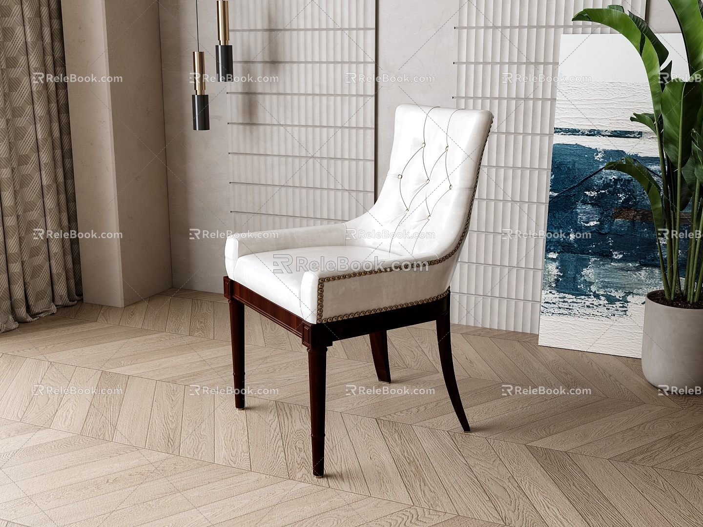 American Dining Chair 3d model