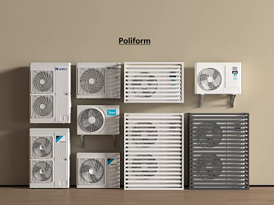 Air conditioning external machine modern external machine compressor central 3d model