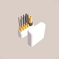 Professional Screwdriver Set With Various Size Bits And White Storage Case