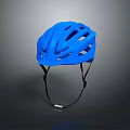 Blue Cycling Helmet with Ventilated Design Adjustable Straps and Lightweight Construction