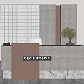 Modern reception desk Front Desk 3d model